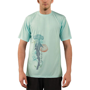 SAND.SALT.SURF.SUN. Vintage Shark Men's UPF 50+ UV Sun Protection Performance Short Sleeve T-Shirt