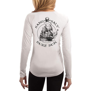 SAND.SALT.SURF.SUN. Vintage Ship Women's UPF 50+ UV Sun Protection Performance Long Sleeve T-Shirt