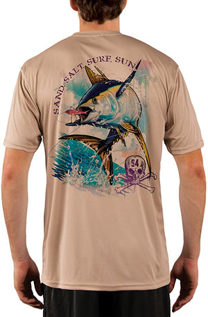 SAND.SALT.SURF.SUN. Tuna Men's UPF 50+ UV Sun Protection Performance Short Sleeve T-Shirt