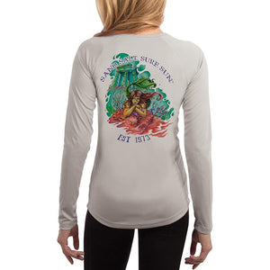 SAND.SALT.SURF.SUN. Atlantis Mermaid Women's UPF 50+ UV Sun Protection Performance Long Sleeve T-Shirt