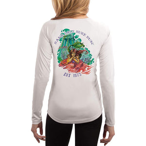 SAND.SALT.SURF.SUN. Atlantis Mermaid Women's UPF 50+ UV Sun Protection Performance Long Sleeve T-Shirt