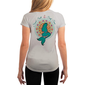 SAND.SALT.SURF.SUN. Mermaid Shells Women's UPF 50+ UV Sun Protection Performance Short Sleeve T-Shirt