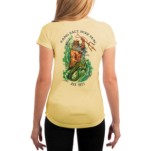 SAND.SALT.SURF.SUN. Neptune Women's UPF 50+ UV Sun Protection Performance Short Sleeve T-Shirt