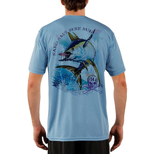 SAND.SALT.SURF.SUN. Tuna Men's UPF 50+ UV Sun Protection Performance Short Sleeve T-Shirt