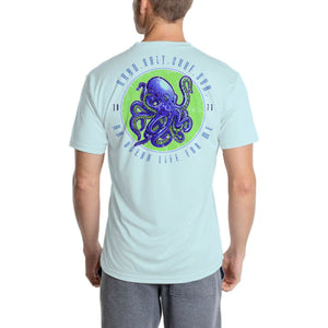 SAND.SALT.SURF.SUN. Octopus Men's UPF 50+ UV Sun Protection Performance Short Sleeve T-Shirt