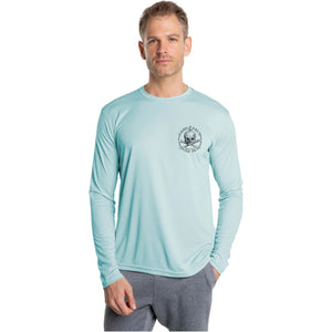 SAND.SALT.SURF.SUN. SKULL ANCHOR MEN'S UPF 50+ UV SUN PROTECTION PERFORMANCE LONG SLEEVE T-SHIRT