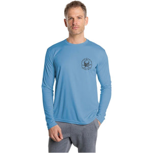 SAND.SALT.SURF.SUN. Dive or Die Men's UPF 50+ UV Sun Protection Performance Long Sleeve T-Shirt
