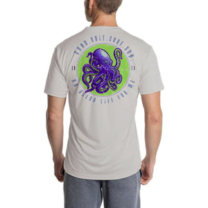 SAND.SALT.SURF.SUN. Octopus Men's UPF 50+ UV Sun Protection Performance Short Sleeve T-Shirt