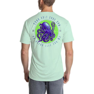 SAND.SALT.SURF.SUN. Octopus Men's UPF 50+ UV Sun Protection Performance Short Sleeve T-Shirt