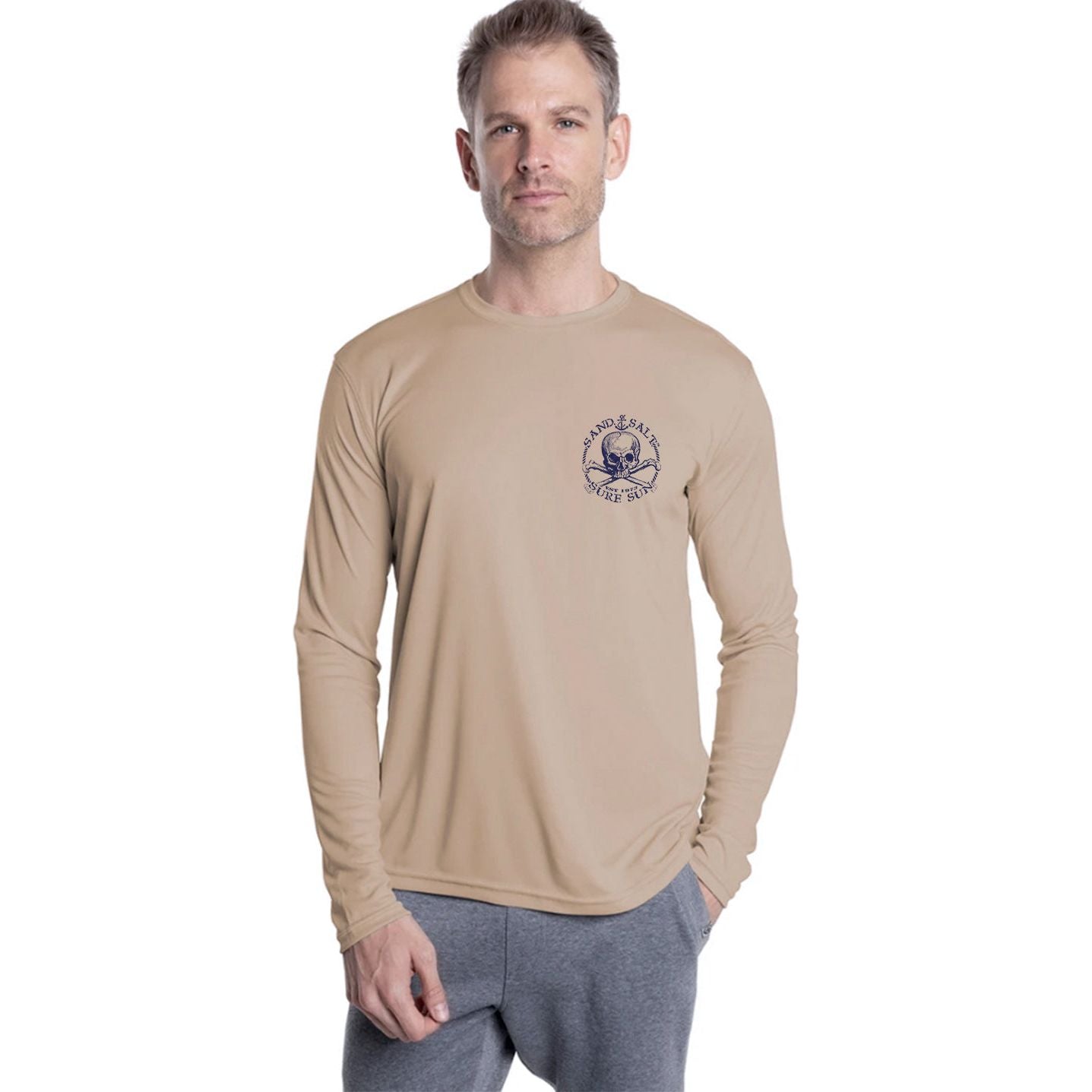 SAND.SALT.SURF.SUN. Marlin Men s Anchor UPF 50 UV Sun Protection Performance Long Sleeve T Shirt