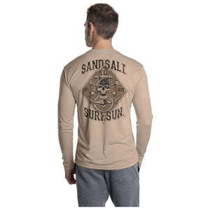 SAND.SALT.SURF.SUN. SKULL ANCHOR MEN'S UPF 50+ UV SUN PROTECTION PERFORMANCE LONG SLEEVE T-SHIRT