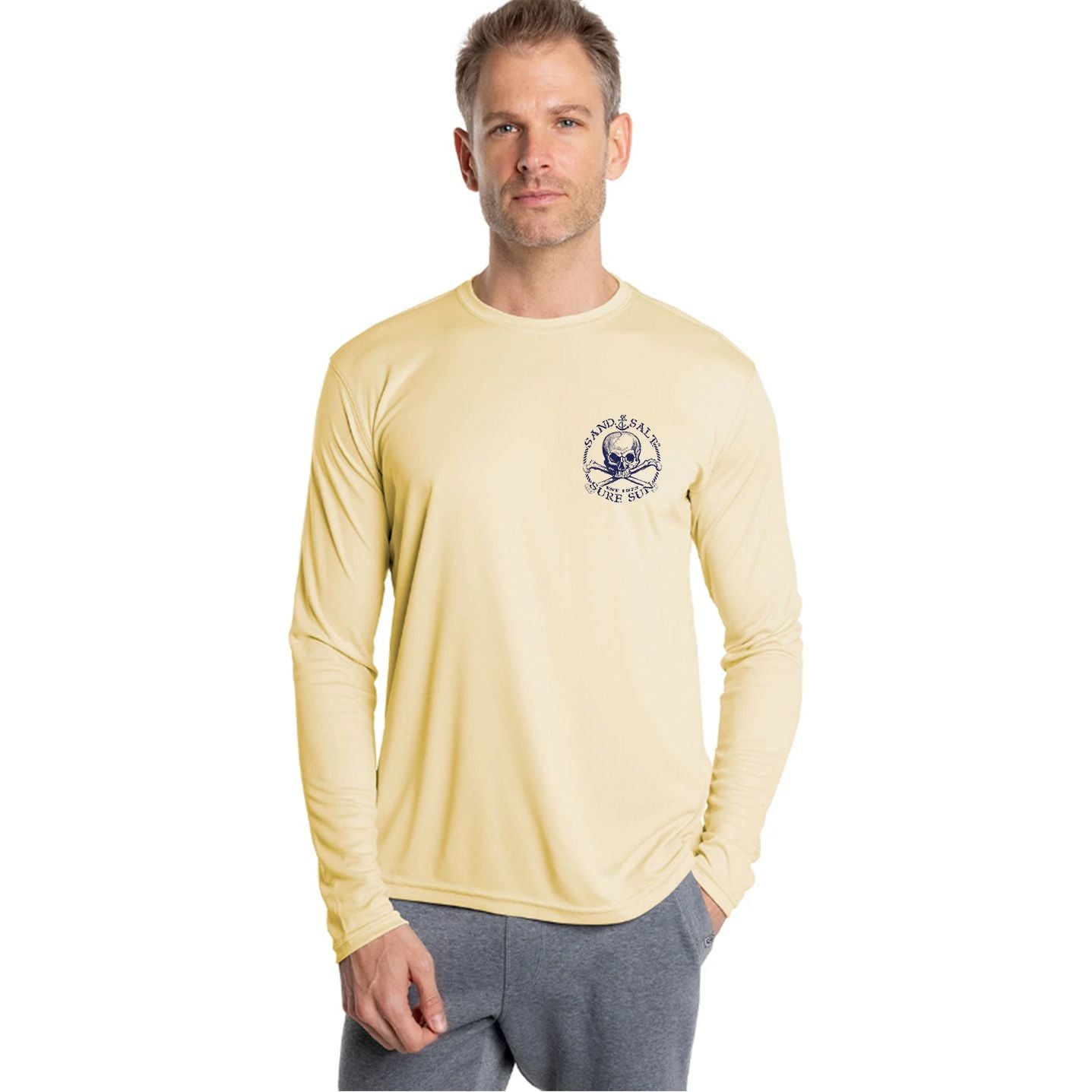Yellow long sleeve men best sale