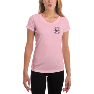 SAND.SALT.SURF.SUN. Skull Anchor Women's UPF 50+ UV Sun Protection Performance Short Sleeve T-Shirt