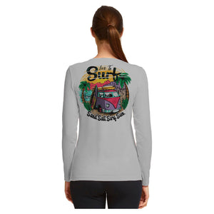SAND.SALT.SURF.SUN. Surf Bus Women's UPF 50+ UV Sun Protection Performance Long Sleeve T-Shirt