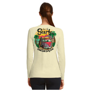 SAND.SALT.SURF.SUN. Surf Bus Women's UPF 50+ UV Sun Protection Performance Long Sleeve T-Shirt